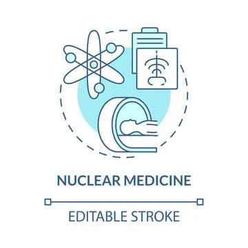 Nuclear medicine blue concept icon Stock Illustration