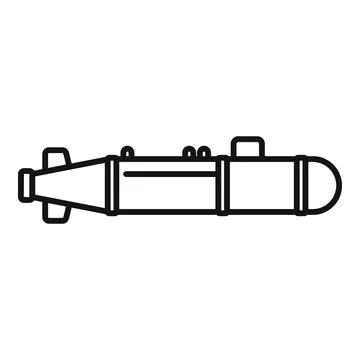Nuclear missile exploding flying in air striking target Stock Illustration