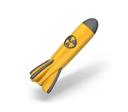 Nuclear Missile isolated vector 3d icon Stock Illustration
