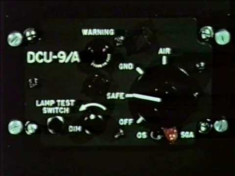 Nuclear missile launch from an aircraft is explained cursorily in this excerptƒ Stock Footage 75275968