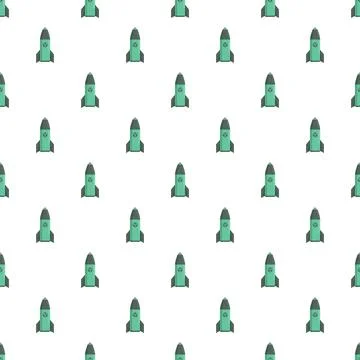 Nuclear missiles pattern creating seamless background Illustrazione stock