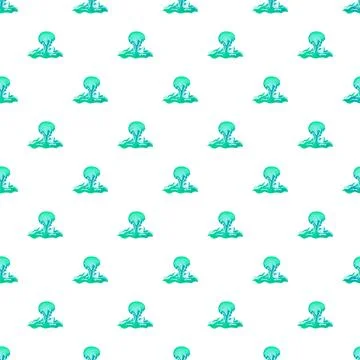 Nuclear mushroom cloud explosion pattern background Illustrazione stock