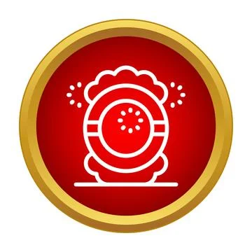 Nuclear mushroom cloud explosion symbol icon concept Stock Illustration