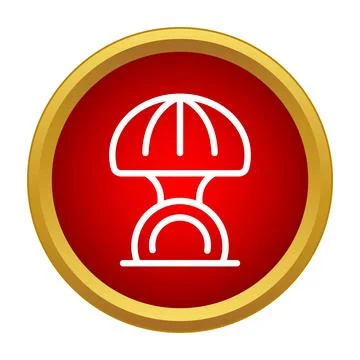 Nuclear mushroom cloud explosion symbolizing danger and war Stock Illustration