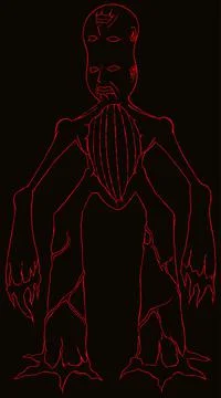 Nuclear mutant character illustration. Stock Illustration