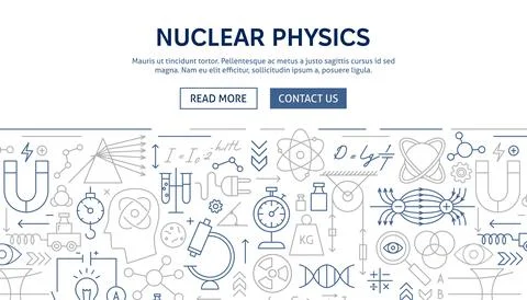 Nuclear Physics Banner Design Stock Illustration
