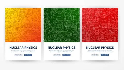 Nuclear Physics Flyer Concepts Stock Illustration
