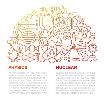 Nuclear Physics Icon Circle Concept Illustrazione stock