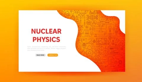 Nuclear Physics Landing Page Stock Illustration