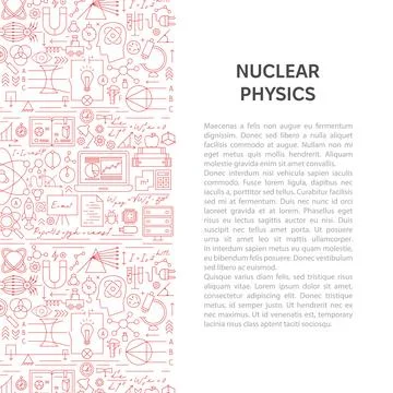 Nuclear Physics Line Pattern Concept Illustrazione stock