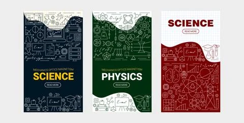 Nuclear Physics Science Flyer Stock Illustration