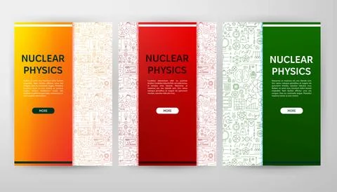 Nuclear Physics Web Design Illustrazione stock