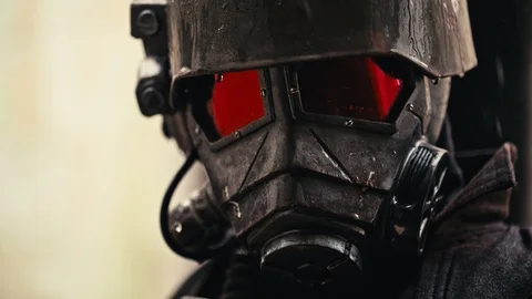 Nuclear post-apocalypse survivor Stock-Footage 91804241