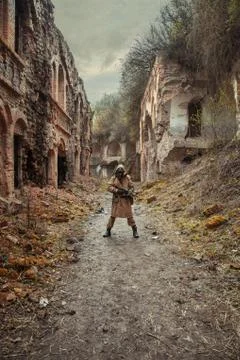 Nuclear post-apocalypse survivor Stock Photos