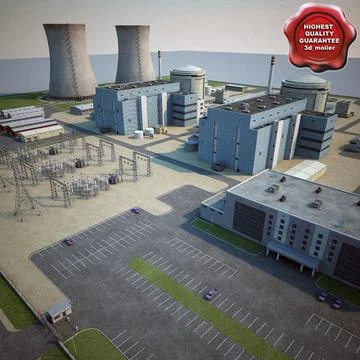 Nuclear Power Plant 3D Model