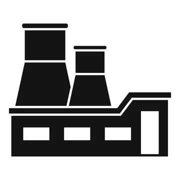 Nuclear power plant building generating electricity energy Ilustración de archivo