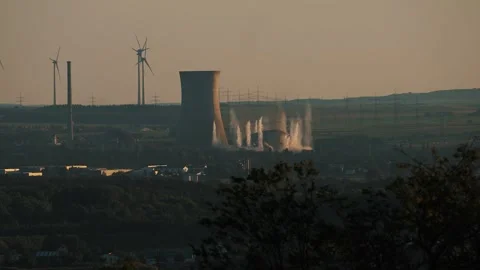 Nuclear power plant explosion, collapse 스톡 동영상 282188451