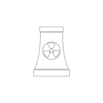 Nuclear power plant. flat vector icon Stock-Illustration
