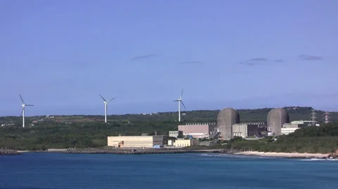 Nuclear power plant Stock Footage 32849817