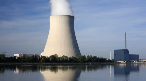 Nuclear power plant Stock Footage 42763769