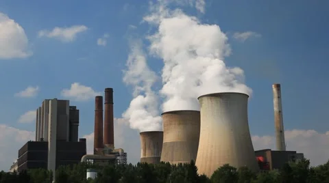 Nuclear power plant Stock Footage