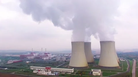 Nuclear power plant. Video stock 55838206
