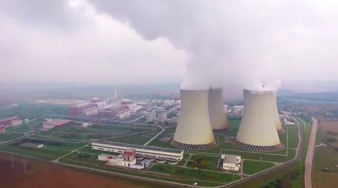 Nuclear power plant. Stock Footage 55838699