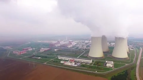 Nuclear power plant. Stock Footage 55839323