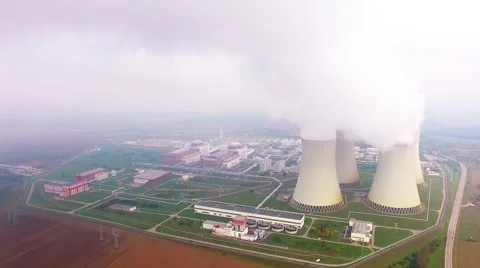 Nuclear power plant. Video stock 55839375