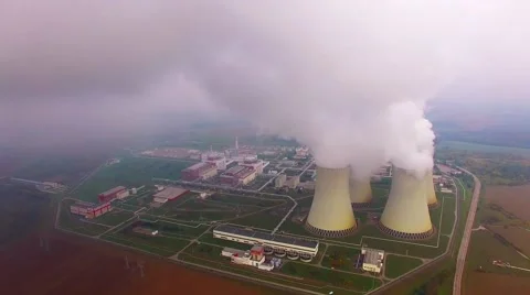 Nuclear power plant. Video stock 55840036