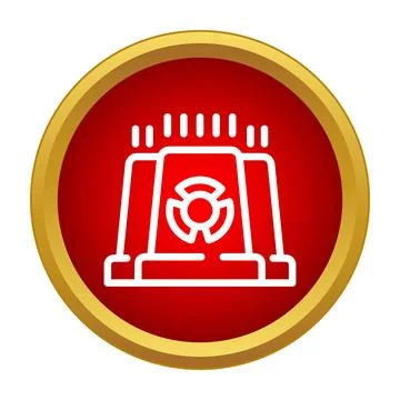 Nuclear power plant icon generating clean energy concept Ilustración de archivo