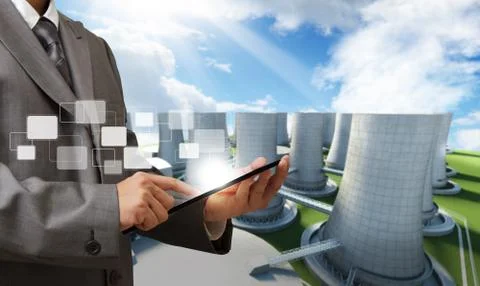 Nuclear power plant Stock Illustration
