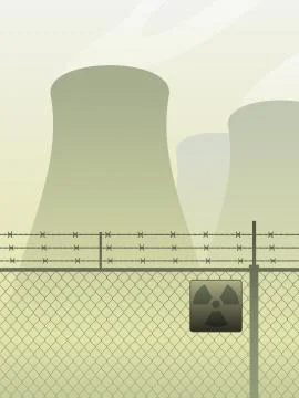 Nuclear power plant Stock Illustration
