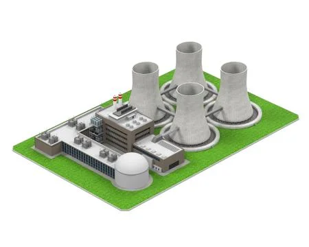 Nuclear Power Plant Stock Illustration
