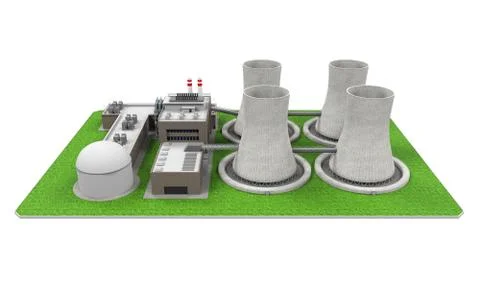 Nuclear Power Plant Stock-Illustration