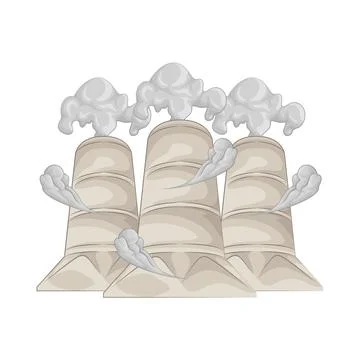 Nuclear Power Plant Illustrazione stock