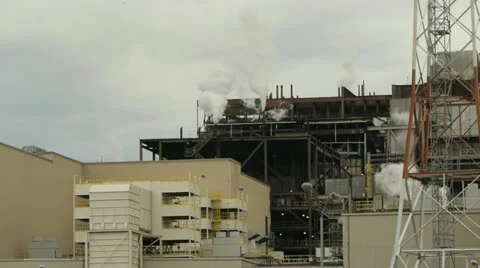 Nuclear Power plant - pollution (Sequence) Vídeo Stock 11140216