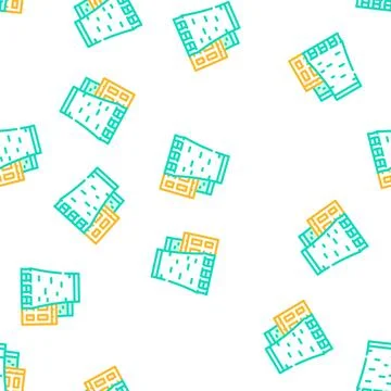 Nuclear power plant vector seamless pattern イラスト素材