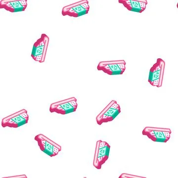 Nuclear power ship isometric icon seamless pattern Illustrazione stock