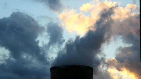 Nuclear power station Stock Footage