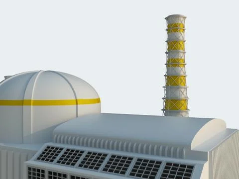 Nuclear power station Ilustración de archivo