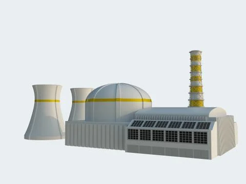 Nuclear power station Ilustración de archivo