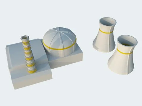 Nuclear power station Ilustración de archivo