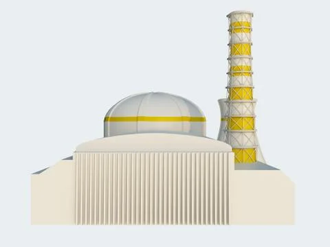 Nuclear power station Ilustración de archivo
