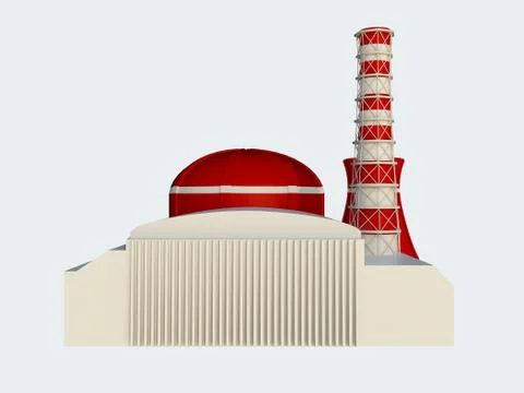 Nuclear power station Ilustración de archivo