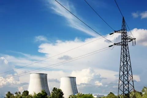 Nuclear power station Stock Photos