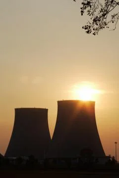 Nuclear power station Stock Photos