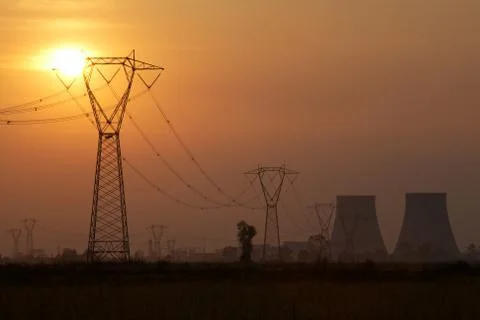 Nuclear power station Stock-Fotos