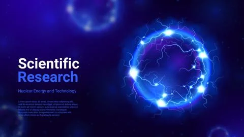 Nuclear power technology research background Stock Illustration