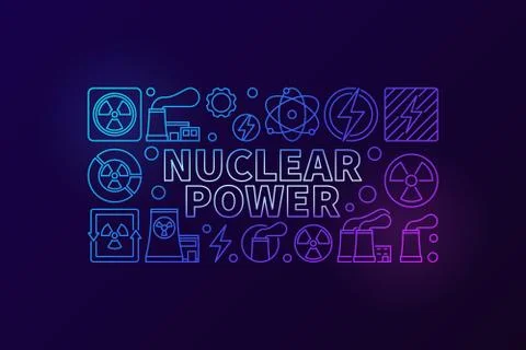 Nuclear power vector illustration Stock Illustration